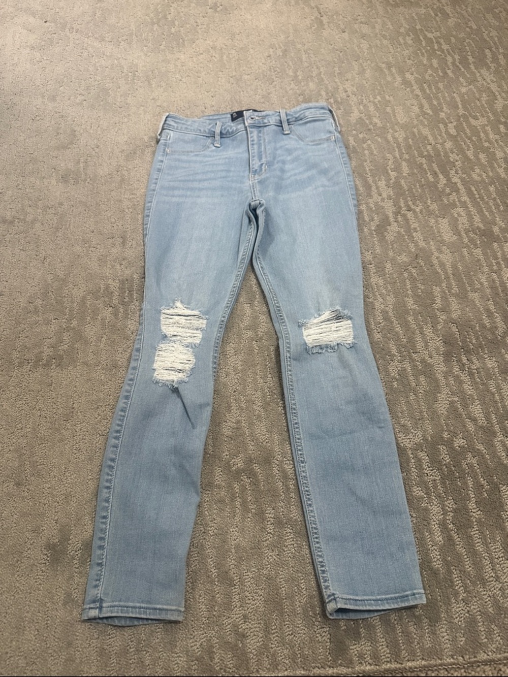 Hollister Light Blue Distressed Skinny Jeans